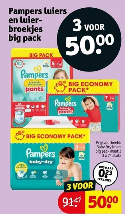 Pampers luiers en luier-broekjes big pack
