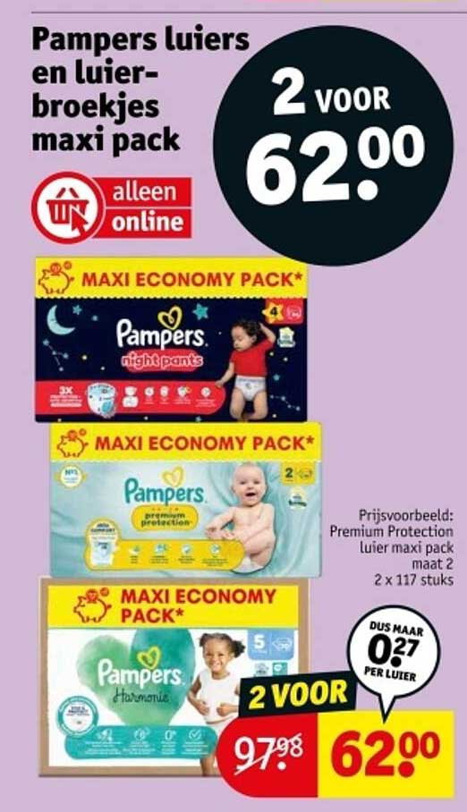 Pampers luiers en luierbroekjes maxi pack