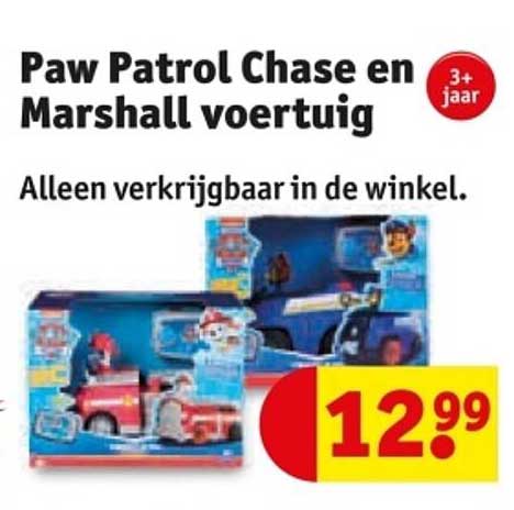 Paw Patrol Chase en Marshall voertuig