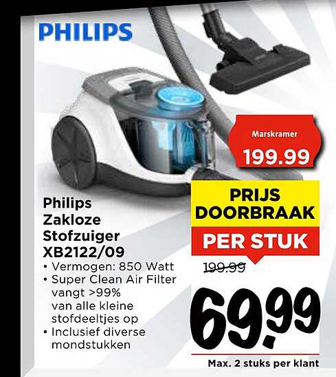 Philips Zakloze Stofzuiger XB2122/09