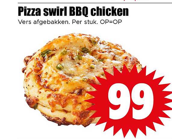 Pizza swirl BBQ chicken