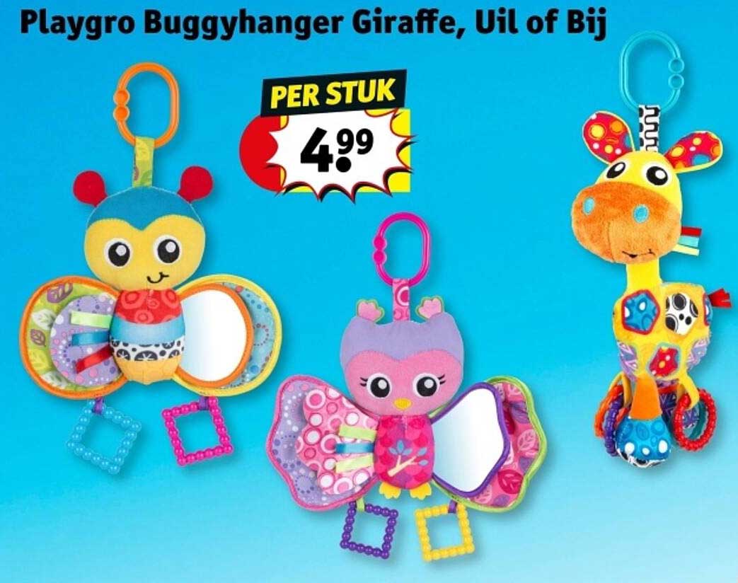 Playgro Buggyhanger Giraffe, Uil of Bij