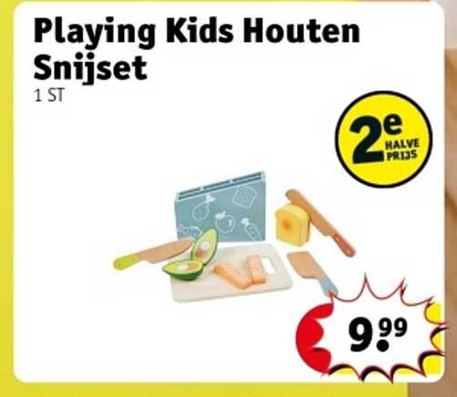 Playing Kids Houten Snijset
