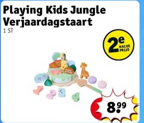 Playing Kids Jungle Verjaardagstaart