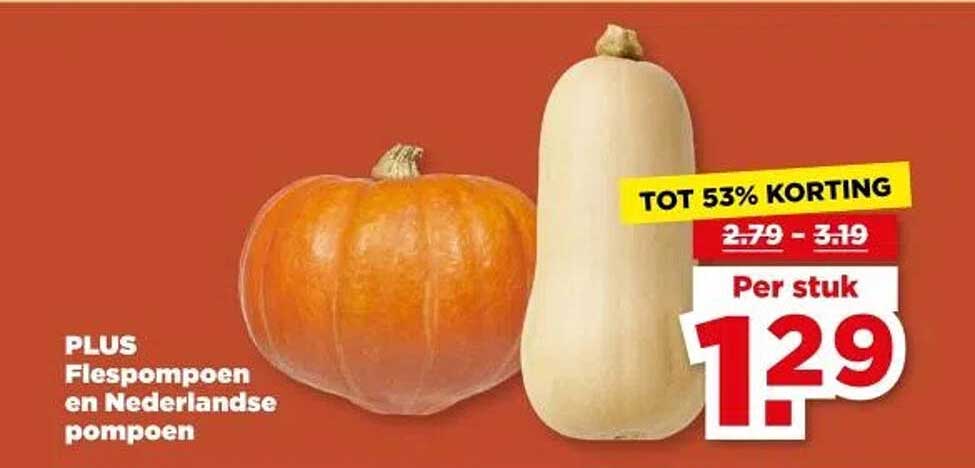 PLUS Flespompoen en Nederlandse pompoen