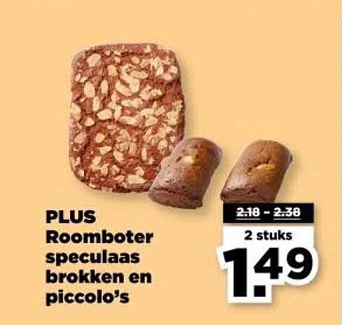 PLUS Roomboter speculaas brokken en piccolo's