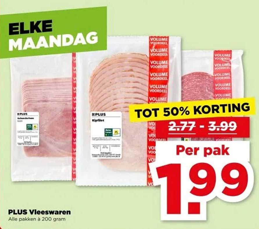 PLUS Vleeswaren - Tot 50% korting