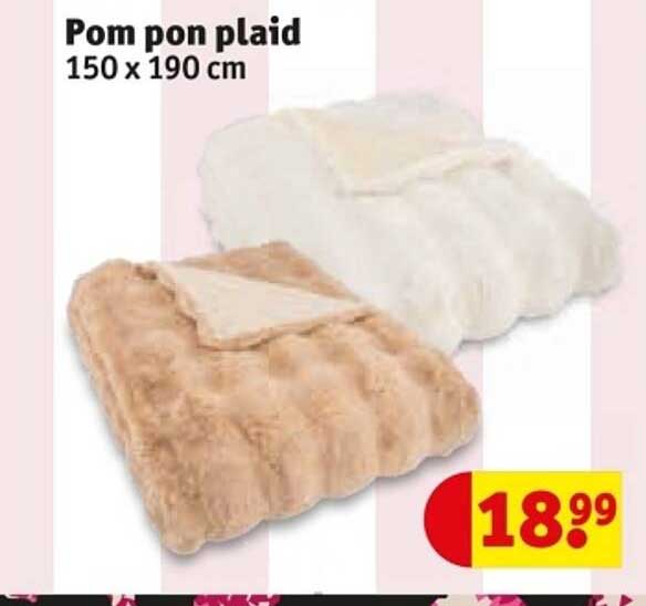 Pom pon plaid 150 x 190 cm
