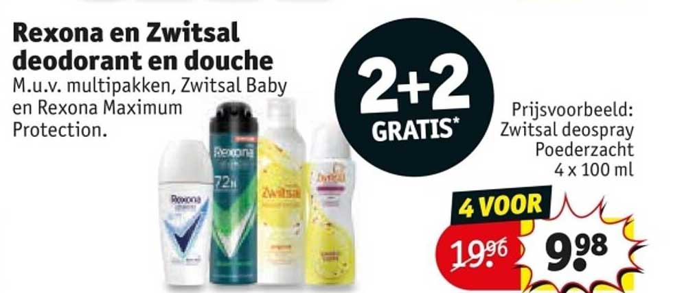Rexona en Zwitsal deodorant en douche