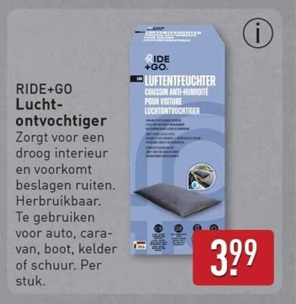 RIDE+GO Luchtontvochtiger