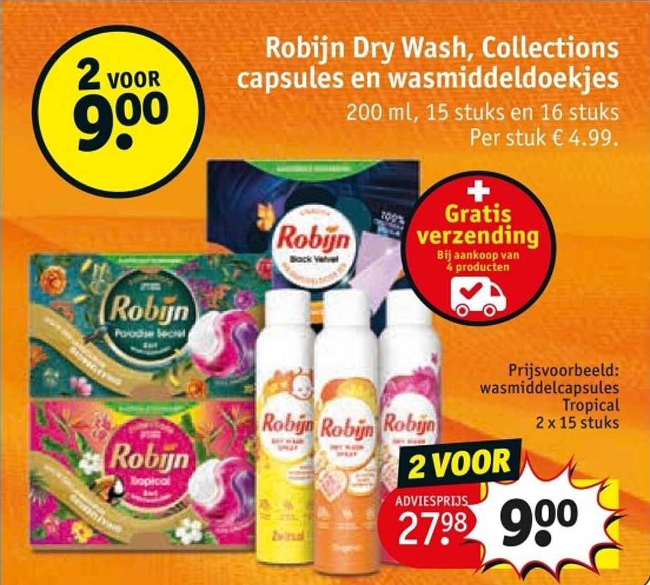 Robijn Dry Wash, Collections capsules en wasmiddeldoekjes