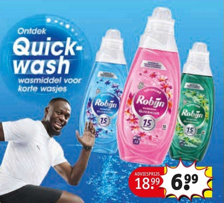 Robijn Quickwash wasmiddel voor korte wasjes