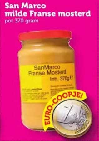 San Marco milde Franse mosterd pot 370 gram