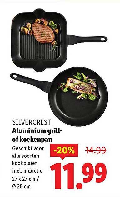 Silvercrest Aluminium grill- of koekenpan