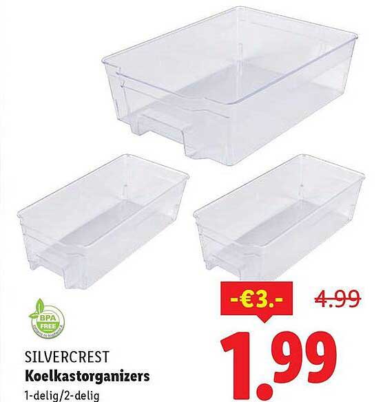SILVERCREST Koelkastorganizers 1-delig/2-delig