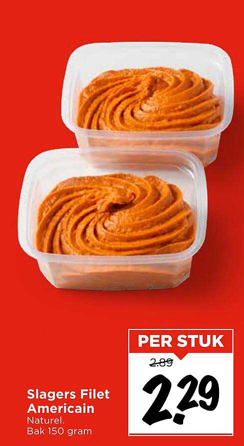 Slagers Filet Americain Natuur 150 gram
