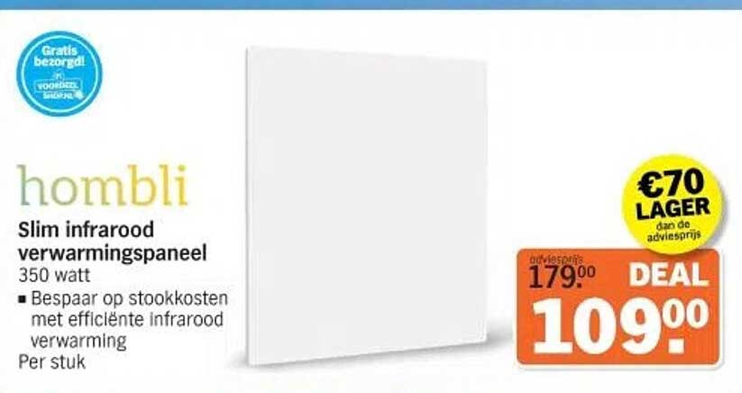 Slim infrarood verwarming paneel 350 watt