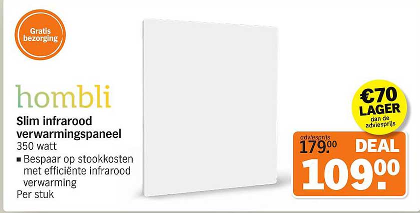 Slim infrarood verwarmingspaneel 350 watt