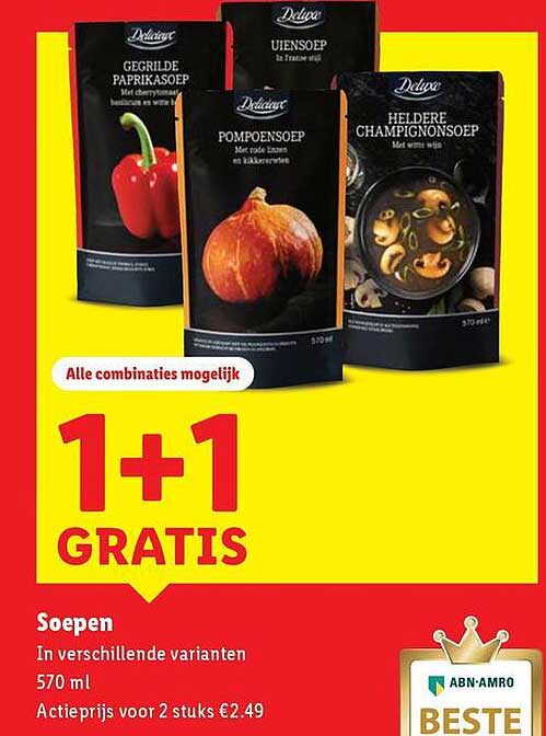 Soepen in verschillende varianten 570 ml