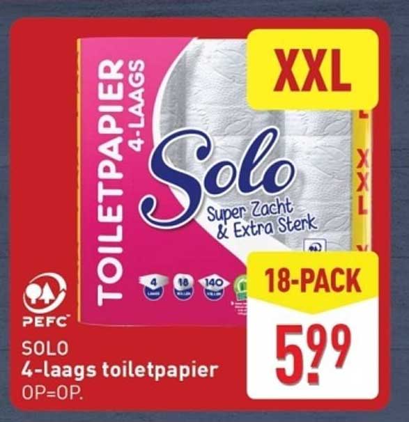 SOLO 4-laags toiletpapier 18-pack