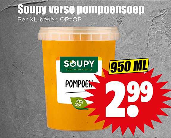 Soupy verse pompoensoep
