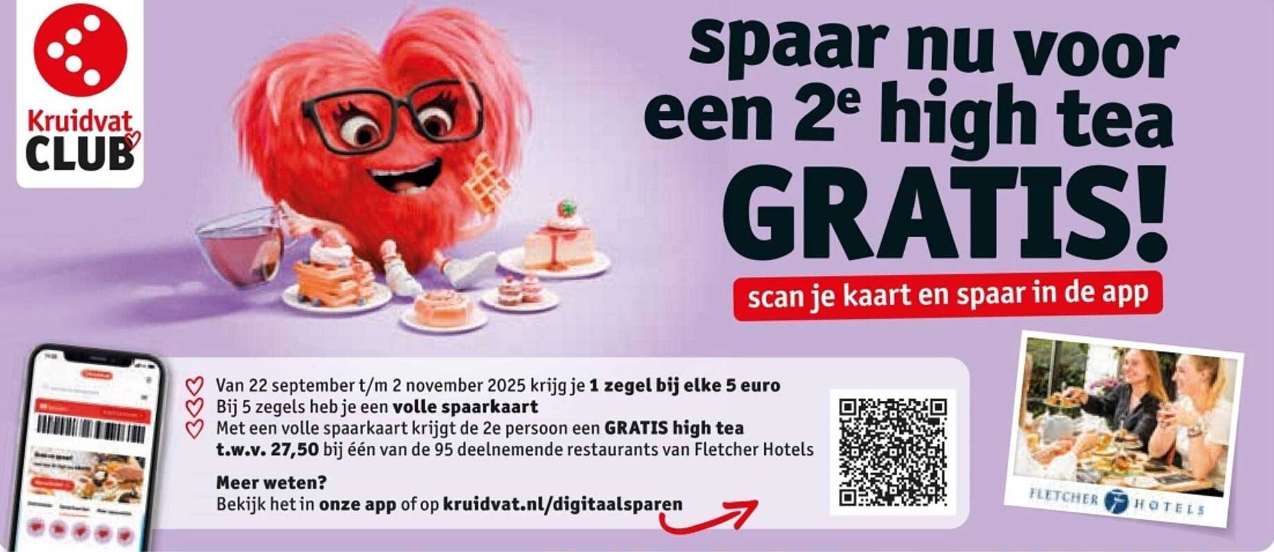 Spaar nu voor een 2e high tea GRATIS!