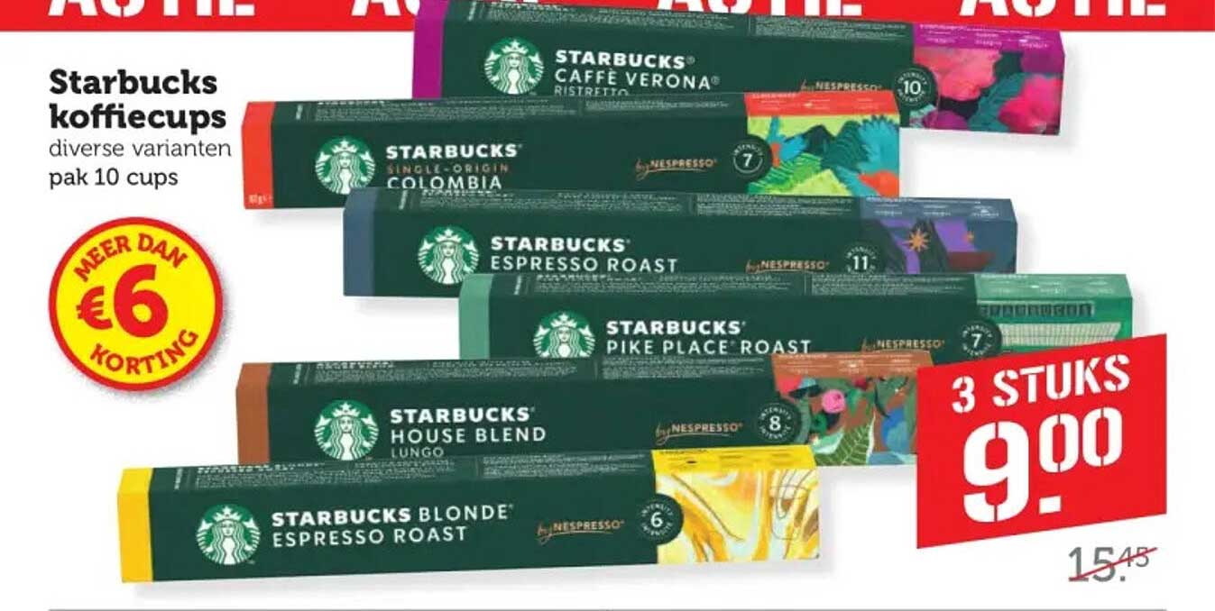 Starbucks koffiecups diverse varianten pak 10 cups