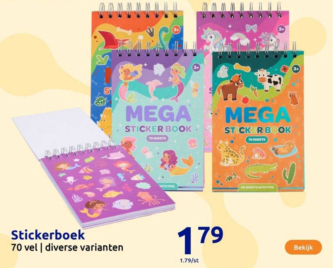 Stickerboek 70 vel | diverse varianten