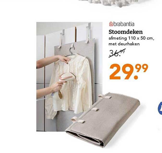 Stoomdeken afmeting 110 x 50 cm, met deурhaken