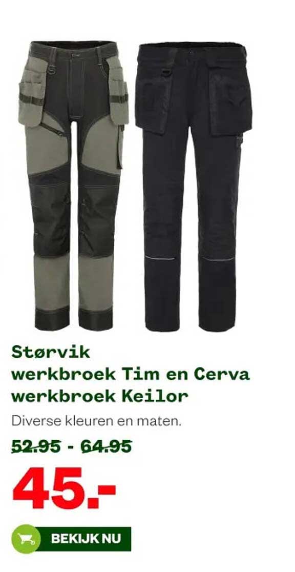 Størvik werkbroek Tim en Cerva werkbroek Keilor