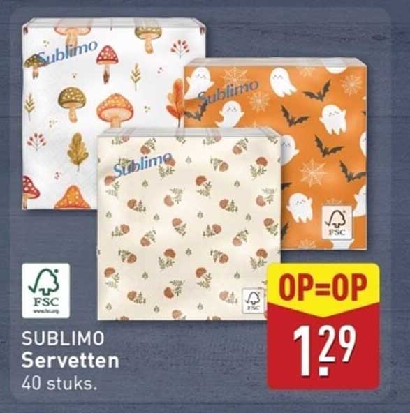SUBLIMO Servetten 40 stuks.