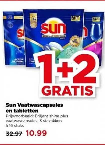 Sun Vaatwascapsules en tabletten