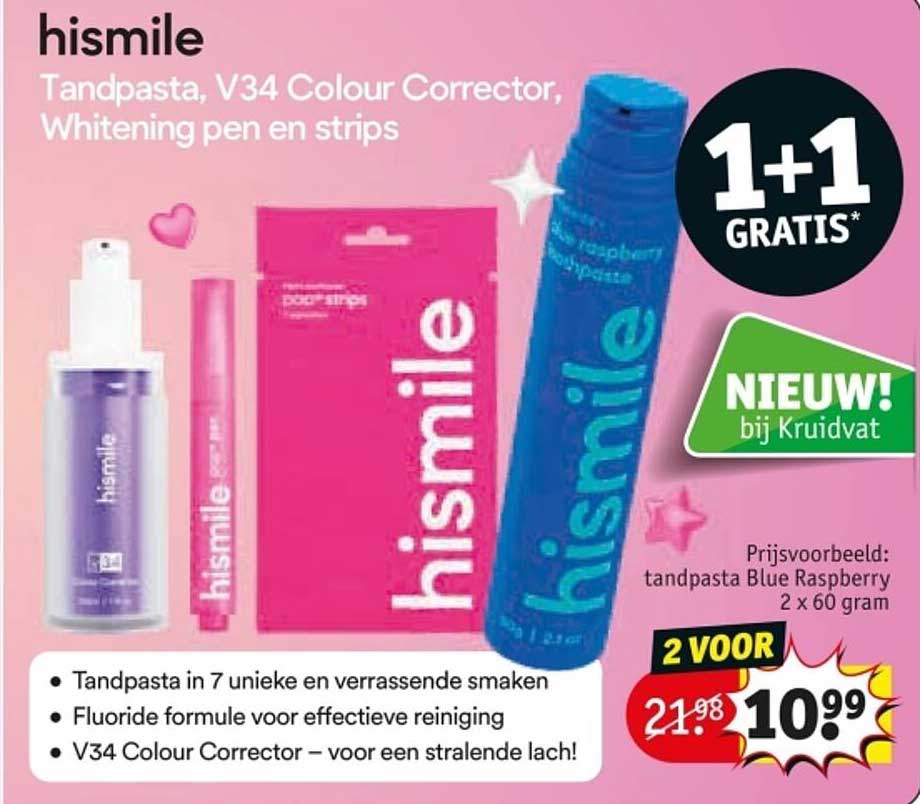 Tandpasta, V34 Colour Corrector, Whitening pen en strips