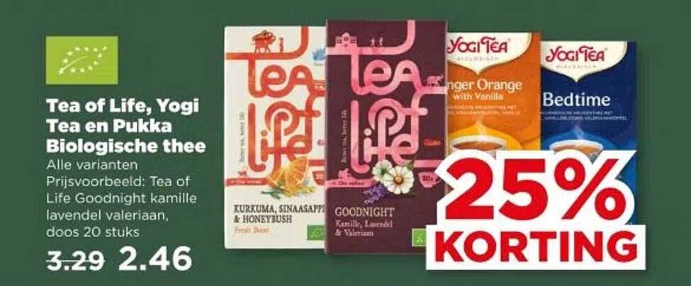 Tea of Life, Yogi Tea en Pukka Biologische thee