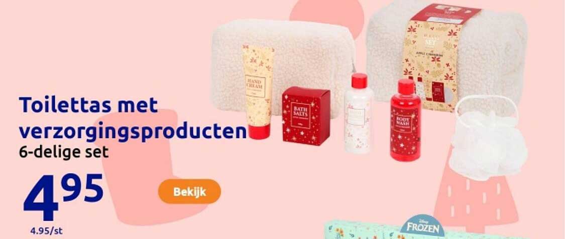 Toilettas met verzorgingsproducten 6-delige set