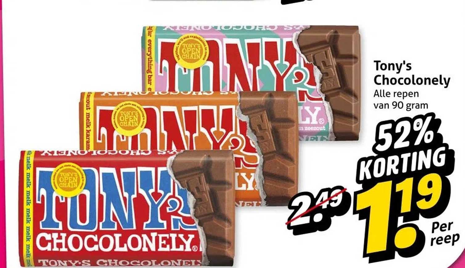 Tony's Chocolonely - Alle repen van 90 gram