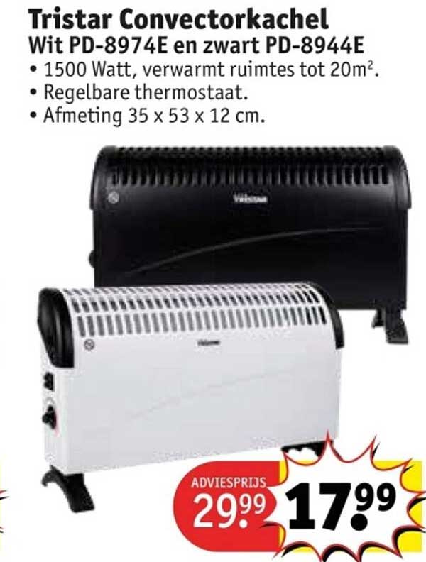 Tristar Convectorkachel Wit PD-8974E en zwart PD-8944E
