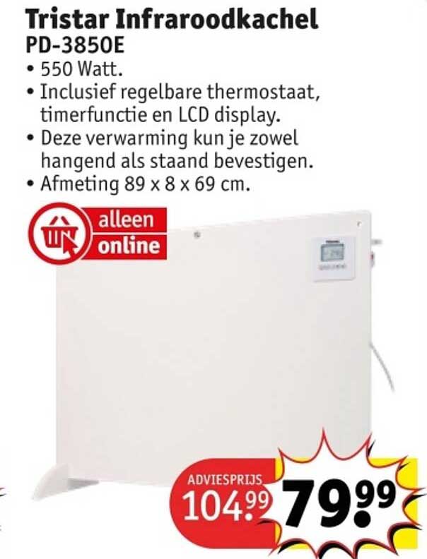 Tristar Infraroodkachel PD-3850E