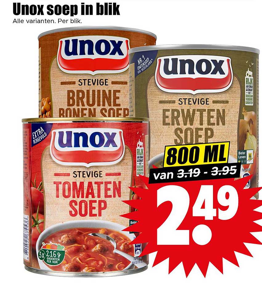 Unox soep in blik