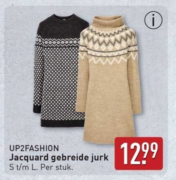 UP2FASHION Jacquard gebreide jurk