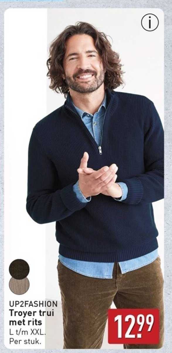 UP2FASHION Troyer trui met rits