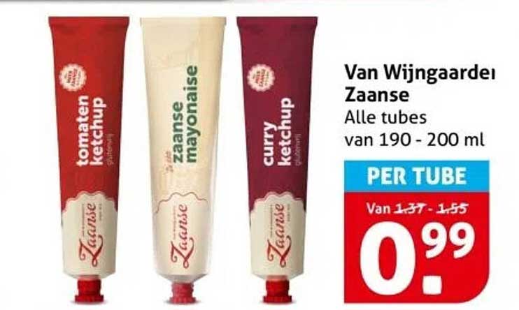 Van Wijngaarden Zaanse Alle tubes van 190 - 200 ml