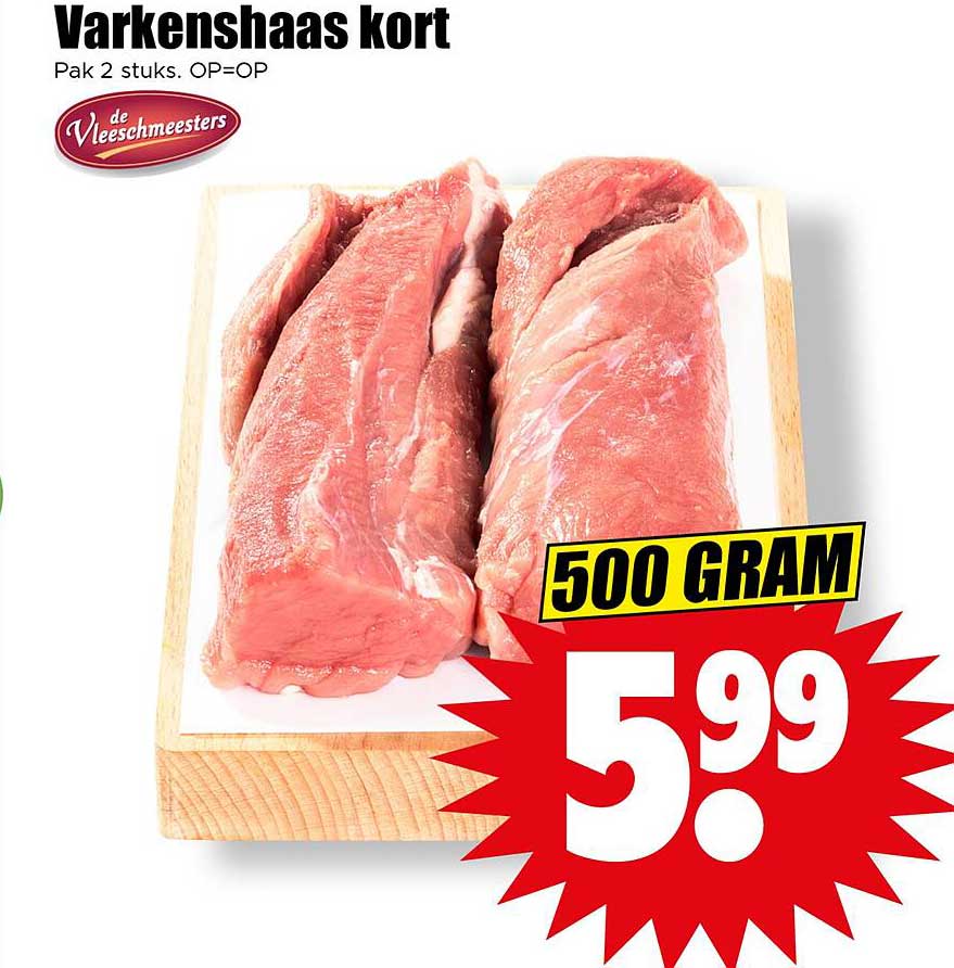 Varkenshaas kort