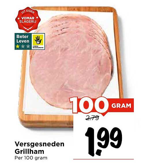 Versgesneden Grillham