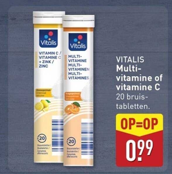 VITALIS Multi-vitamine of vitamine C 20 bruistabletten.