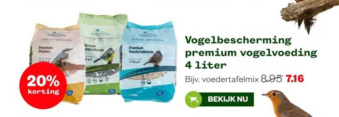 Vogelbescherming premium vogelvoeding 4 liter