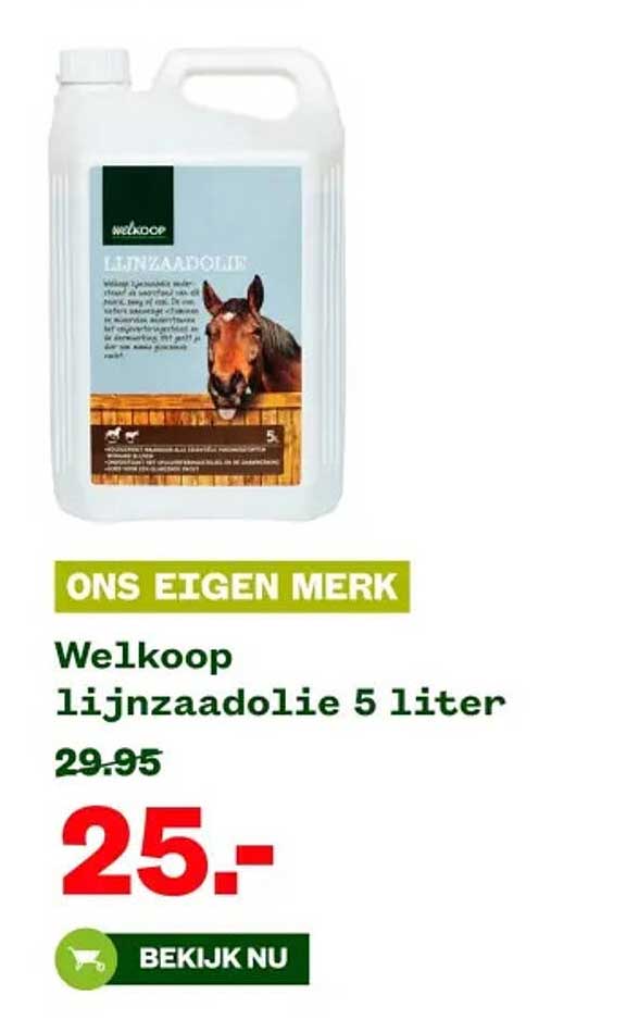 Welkoop lijnzaadolie 5 liter