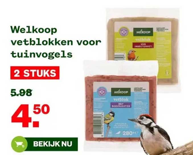 Welkoop vetblokken voor tuinvogels