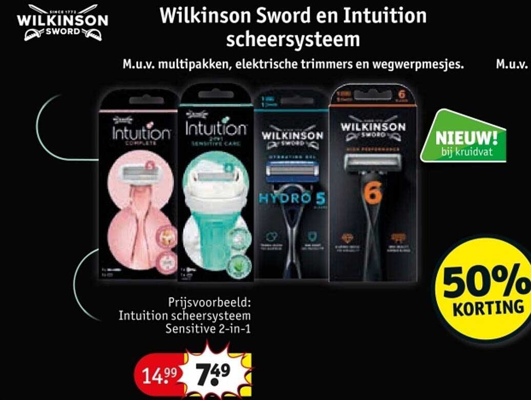 Wilkinson Sword en Intuition scheersysteem