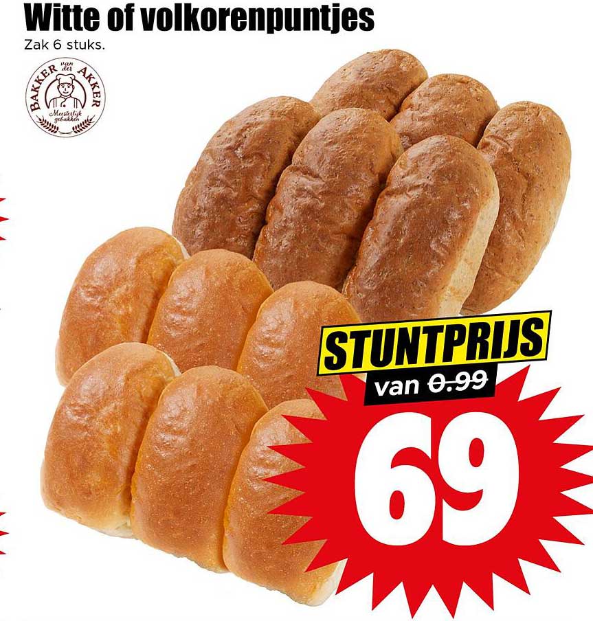 Witte of volkorenspuntjes